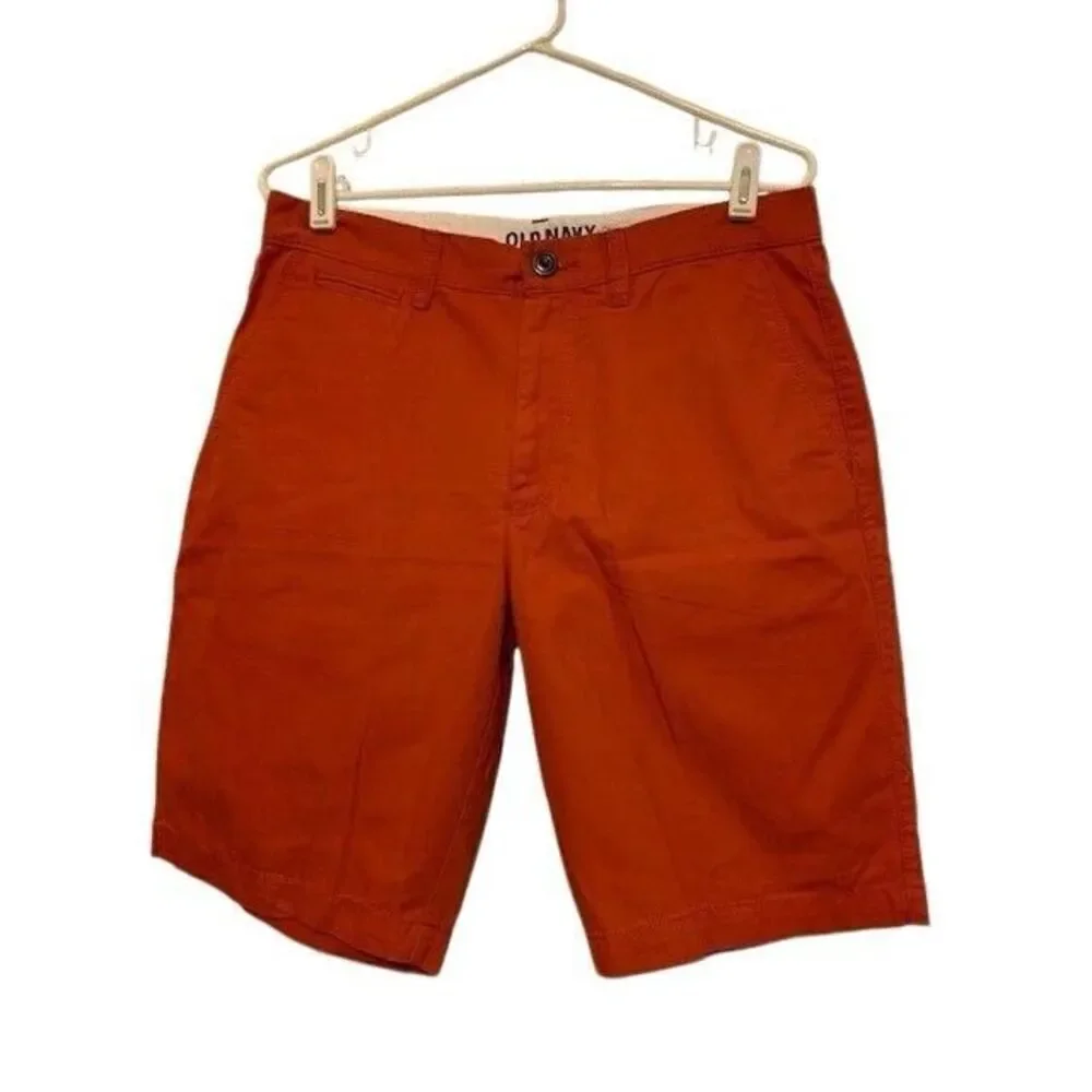 OLD NAVY SLIM FIT SIZE 31 DARK ORANGE SHORTS